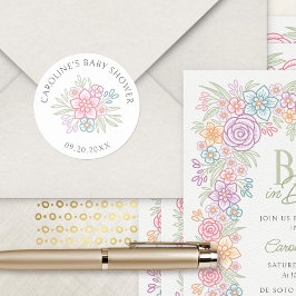 Adesivo Chá de fraldas de Primavera