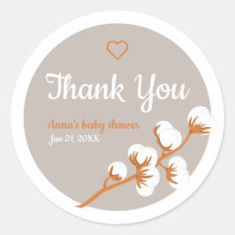 Adesivo Chá de fraldas de ramificação de algodão