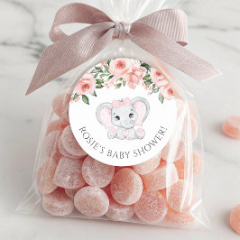 Adesivo Chá de fraldas De Rapariga Floral Cor-de-Rosa Com 