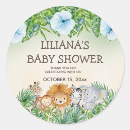 Adesivo Chá de fraldas de Rapazes da Selva Safari