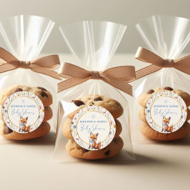 Adesivo Chá de fraldas de Raposa Azul e Derramada Adorável