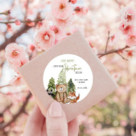 Adesivo Chá de fraldas de risco de animais florestais