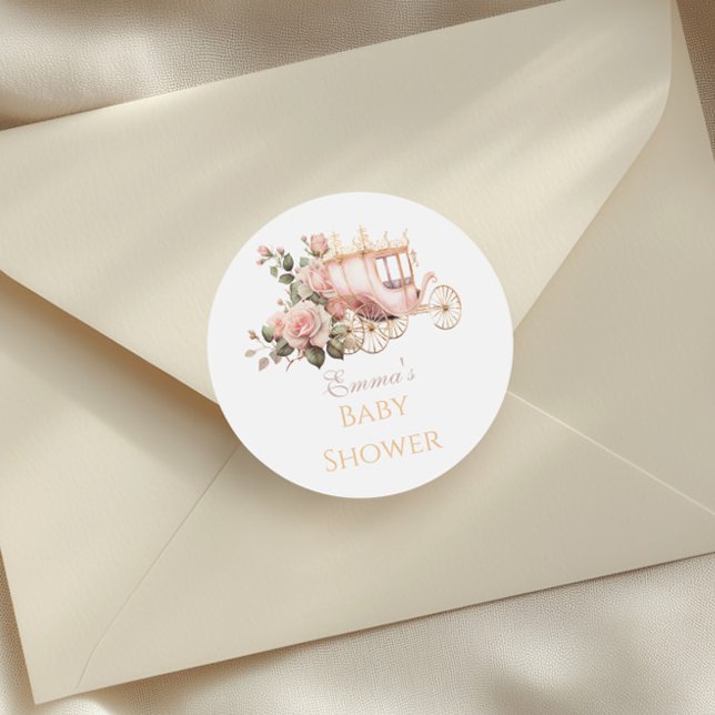 Adesivo Chá de fraldas de Rosas Rosa-Rosa da Carruagem Pri (Criador carregado)