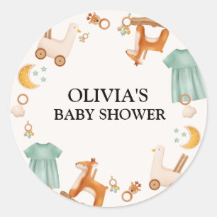 Adesivo Chá de fraldas de roupas da Boho Baby Girl