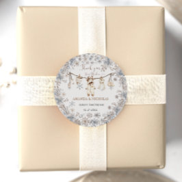 Adesivo Chá de fraldas De Roupas De Bebê Inverno Obrigado