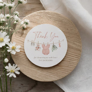 Adesivo Chá de fraldas de roupas de bebês da Boho Girl