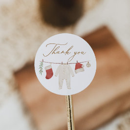 Adesivo Chá de fraldas de roupas de natal