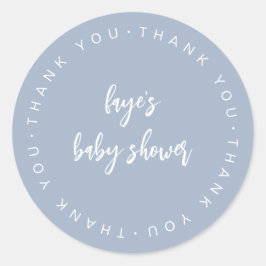 Adesivo Chá de fraldas de Script Obrigado Por Favor Etique