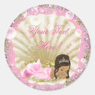 Adesivo Chá de fraldas de Sereia Étnica