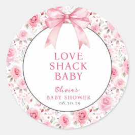 Adesivo Chá de fraldas de Shack de Amor Rosa-Coqueteira do