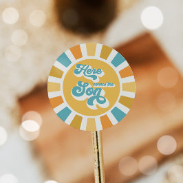 Adesivo Chá de fraldas De Sol Vem Os Raios Amarelos Do Fil