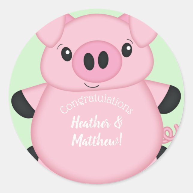 Adesivo Chá de fraldas de Suínos Verde (Frente)