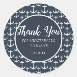 Adesivo chá de fraldas de Tema Marítimo Lago Mar de Navega