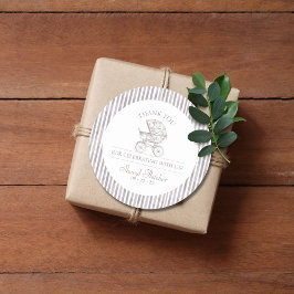 Adesivo Chá de fraldas de Toile Neutro