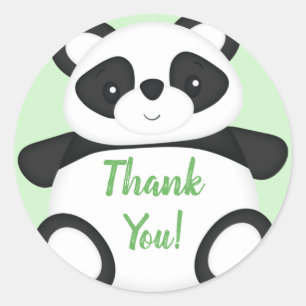 Adesivo Chá de fraldas de Urso de Panda Verde