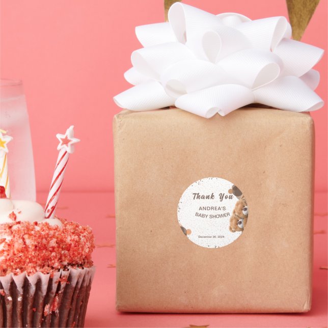 Adesivo Chá de fraldas de Ursos Gêmeos Adoráveis (Festa)