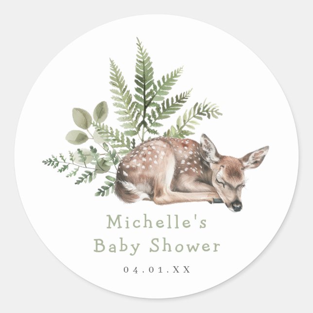 Adesivo Chá de fraldas de veados de madeira (Frente)