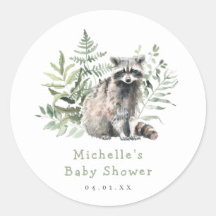 Adesivo Chá de fraldas de Woodcolor Woodland Raccoon