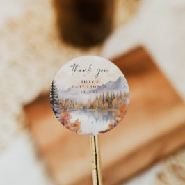 Adesivo Chá de fraldas de Woodland, Montanhas Sticker