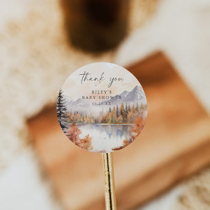 Adesivo Chá de fraldas de Woodland, Montanhas Sticker