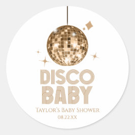 Adesivo Chá de fraldas 'Disco Baby' da Bola Disco Dourada