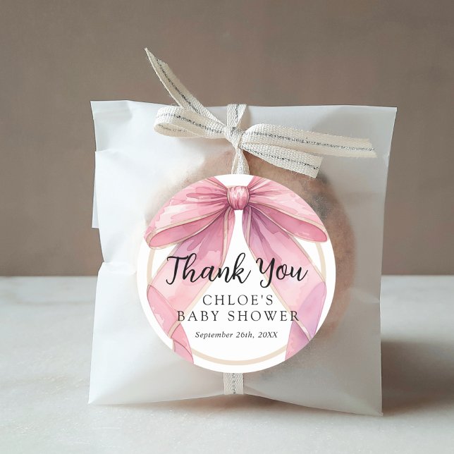 Adesivo Chá de fraldas do Arco de coquete rosa Posh (Criador carregado)