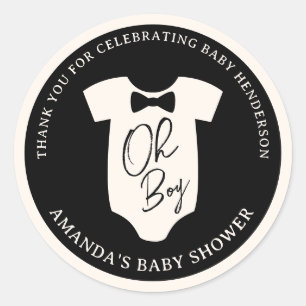 Adesivo Chá de fraldas do Arco preto e creme