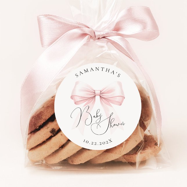 Adesivo Chá de fraldas do Arco rosa coquette (Criador carregado)