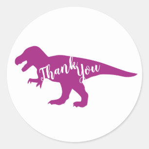 Adesivo Chá de fraldas do Dinossauro Rosa