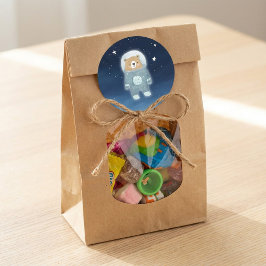 Adesivo Chá de fraldas do Espaço do Urso do Astronauta Azu