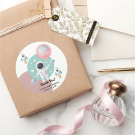 Adesivo Chá de fraldas do Explorador de Espaço Moderno do 