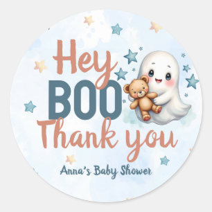 Adesivo Chá de fraldas do Ghost Halloween Boy Personalizad
