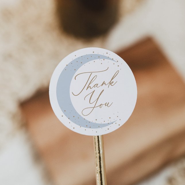 Adesivo Chá de fraldas do Menino Azul sobre a Lua (Criador carregado)