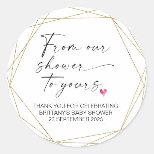 Adesivo chá de fraldas do nosso Chá a favor do seu parti