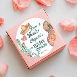 Adesivo Chá de fraldas do pequeno muchacho fiesta mexicano