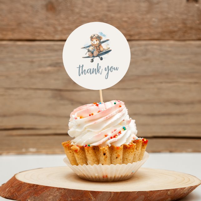 Adesivo Chá de fraldas do Urso Azul Encantador (Criador carregado)