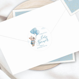 Adesivo Chá de fraldas do Urso de Água-Cor - Teddy Obrigad