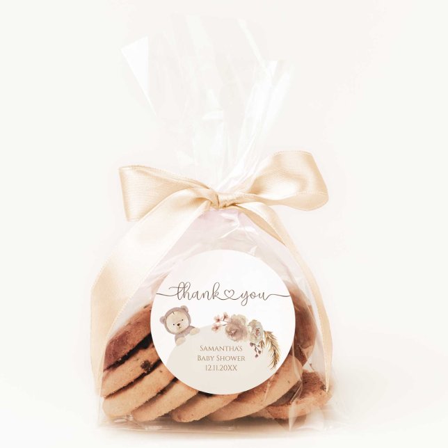 Adesivo Chá de fraldas Do Urso De Água, Teddy, Obrigado (Criador carregado)