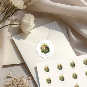 Adesivo Chá de fraldas do Urso de Dormência em Aquarela