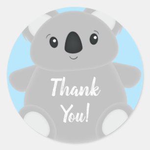 Adesivo Chá de fraldas do Urso de Koala Azul