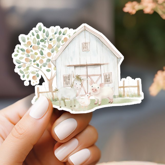 Adesivo Chá de fraldas dos Amigos dos Prados dos Animais d (Criador carregado)