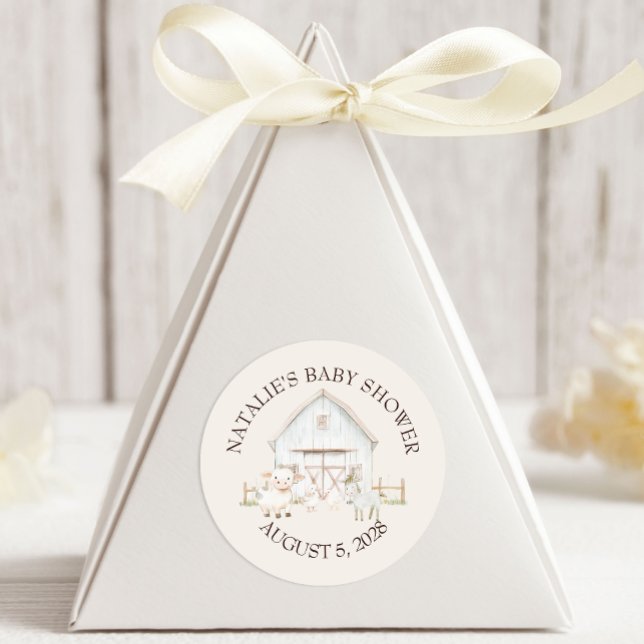 Adesivo Chá de fraldas dos Amigos dos Prados dos Animais d (Criador carregado)