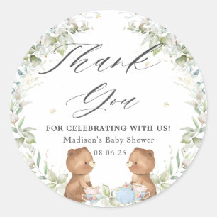 Adesivo Chá de fraldas dos Gêmeos do Alto Tea Party