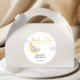 Adesivo Chá de fraldas Dourado de Moon Star com Elefante d