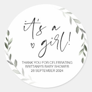 Adesivo Chá de fraldas É uma garota mãe para ser a favor d