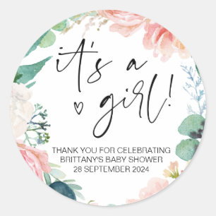 Adesivo Chá de fraldas É uma garota mãe para ser a favor d