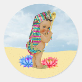 Adesivo Chá de fraldas egípcio com Vintage Baby