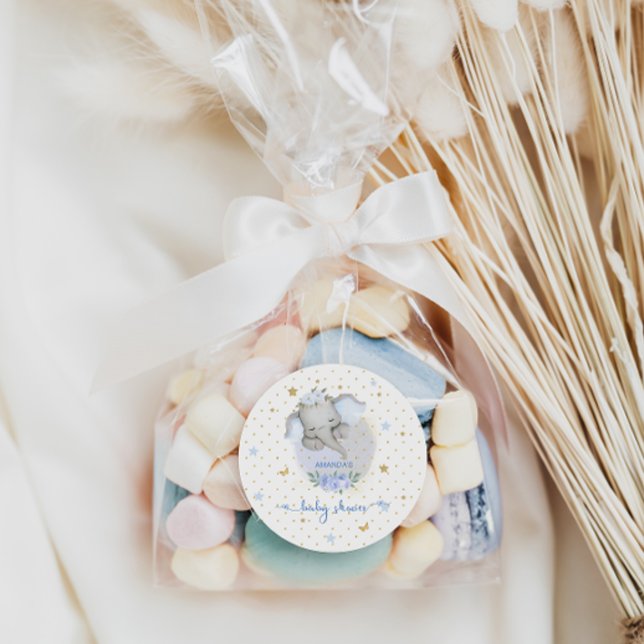 Adesivo Chá de fraldas Elefante Azul (Criador carregado)