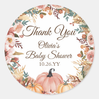 Adesivo Chá de fraldas Elegante Obrigado Sticker