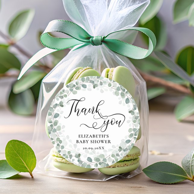 Adesivo Chá de fraldas Eucalyptus verde (Criador carregado)